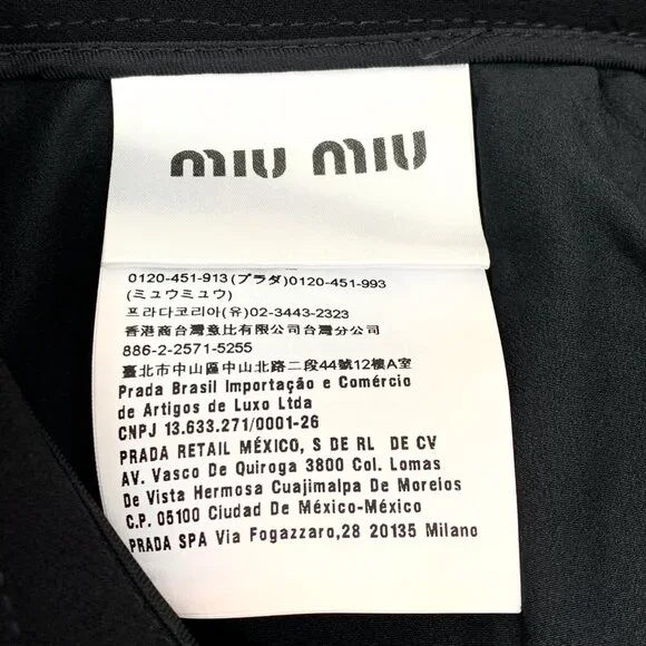 DW0012 MiuMiu Black Sequin Pocket Casual A-Line Skirt 40 M Size
